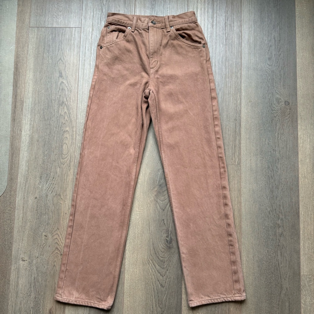 Uniqlo Straight High Rise Jeans Size 23